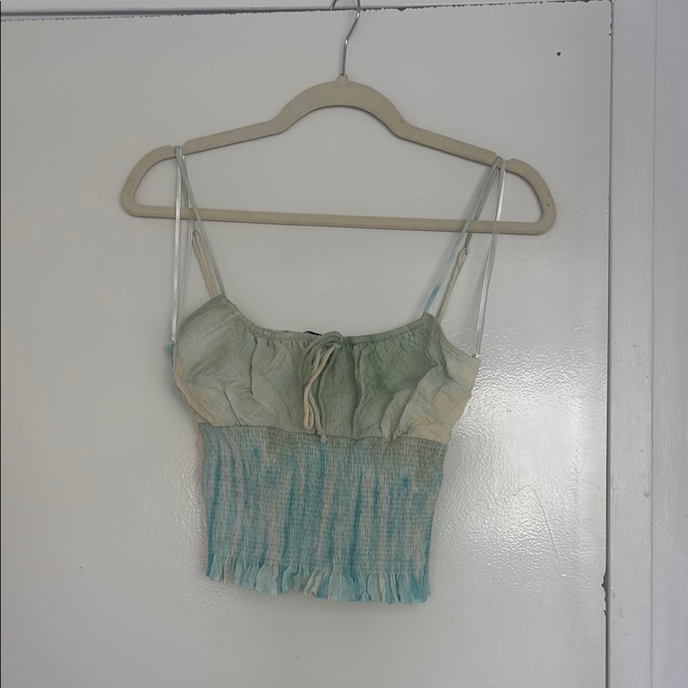 COPY - Women's Green Smocked Top